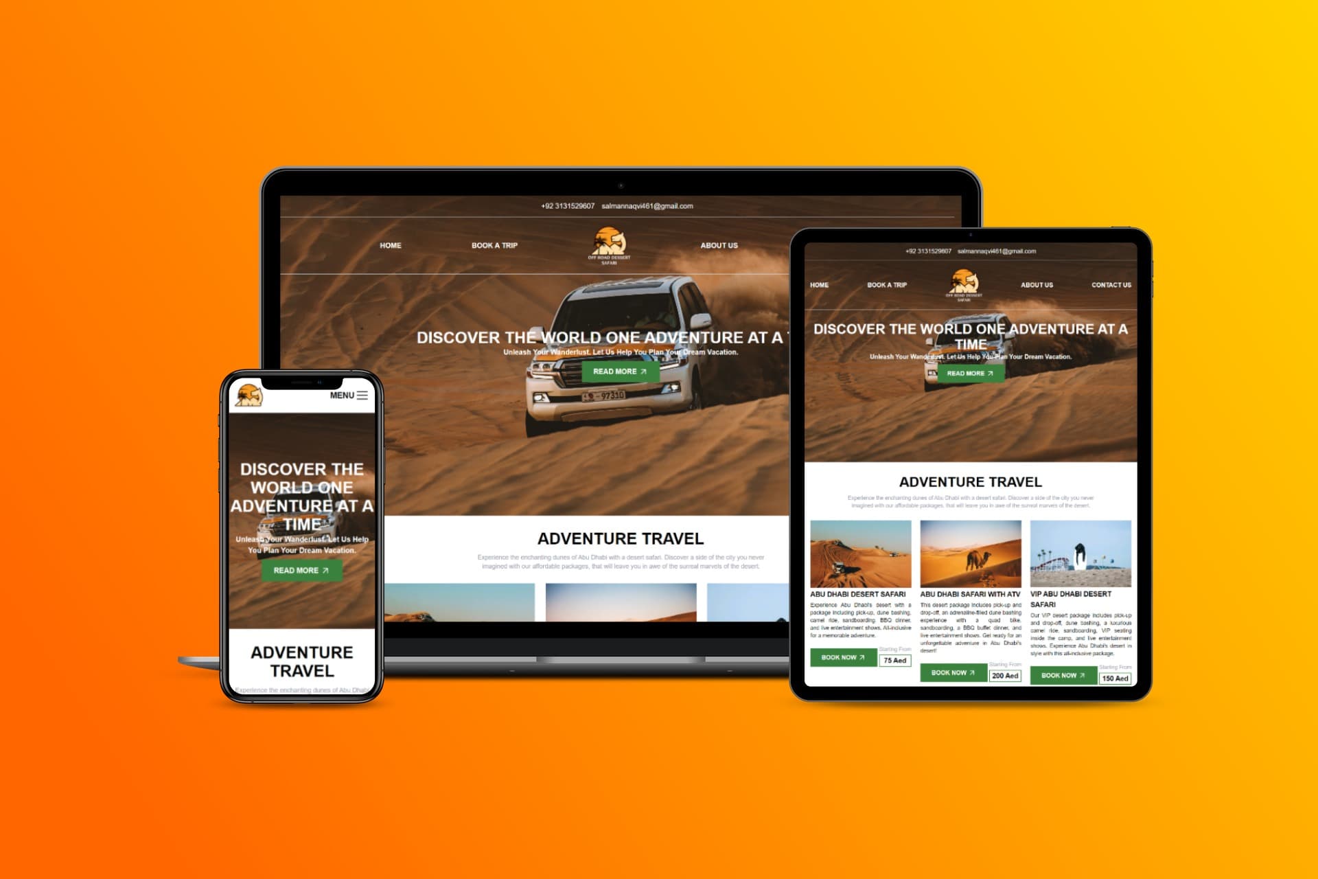 Dubai Desert Safari Website Design